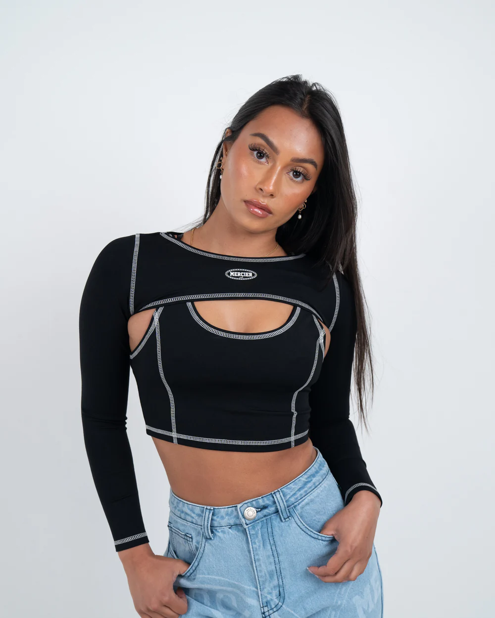 Black two-piece outfit